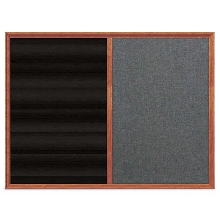 United Visual Products Slim Style Indoor Enclosed Corkboard, 12 UV500SC-WHITE-BUFF